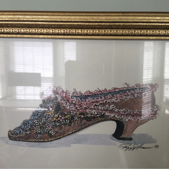 Frame tote bundle= shoes tote + 3 framed shoe prints. Boston museum. - Picture 12 of 14